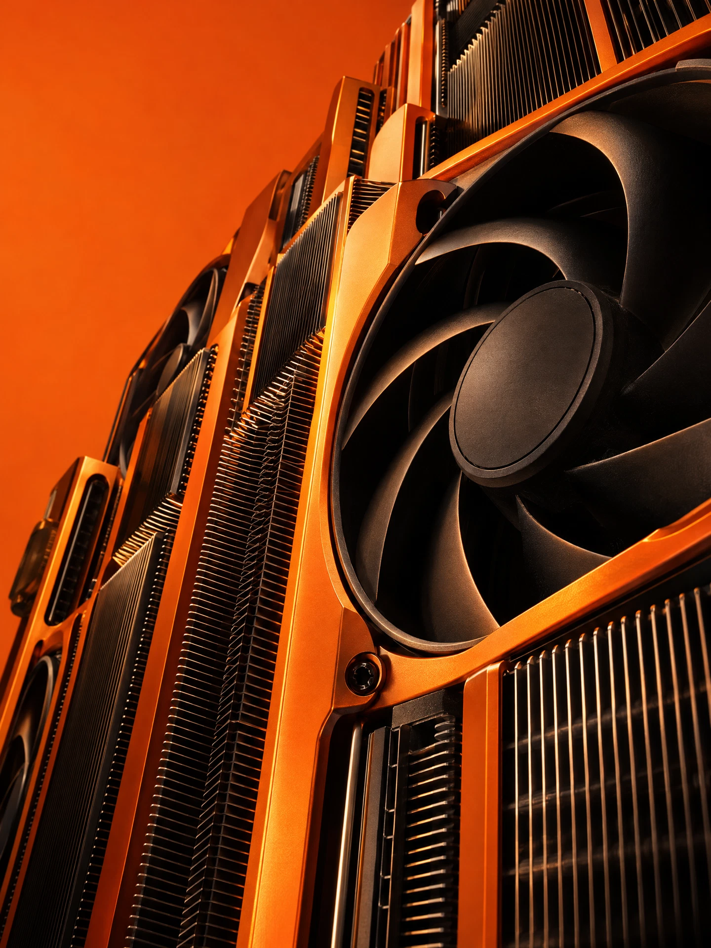 Sunrig orange industrial mining rig